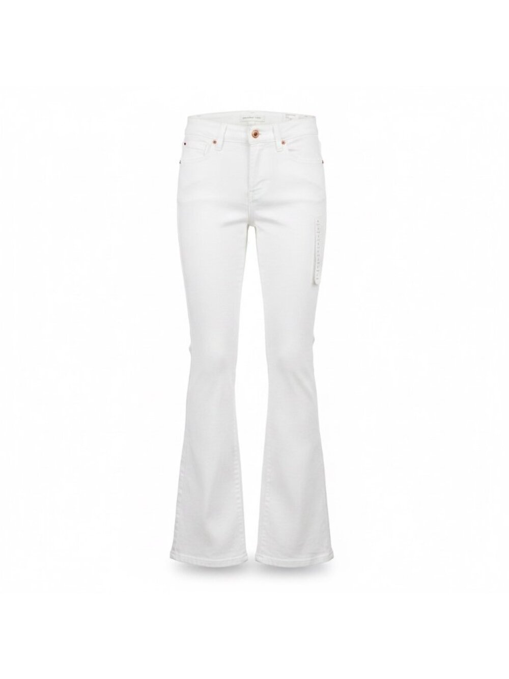 American Eagle Womens White Kick Boot Jeans Short Stretch Fit Size 2